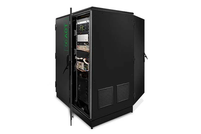 Rack-mounted ion trap-based quantum computer