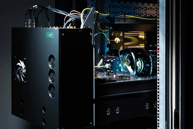 Rack-mounted iontrap quantum processor
